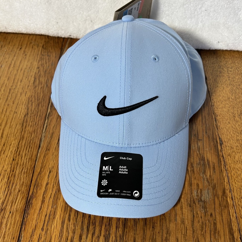 Nike Mens Size M/L Blue Dri Fit Structured Golf Hat